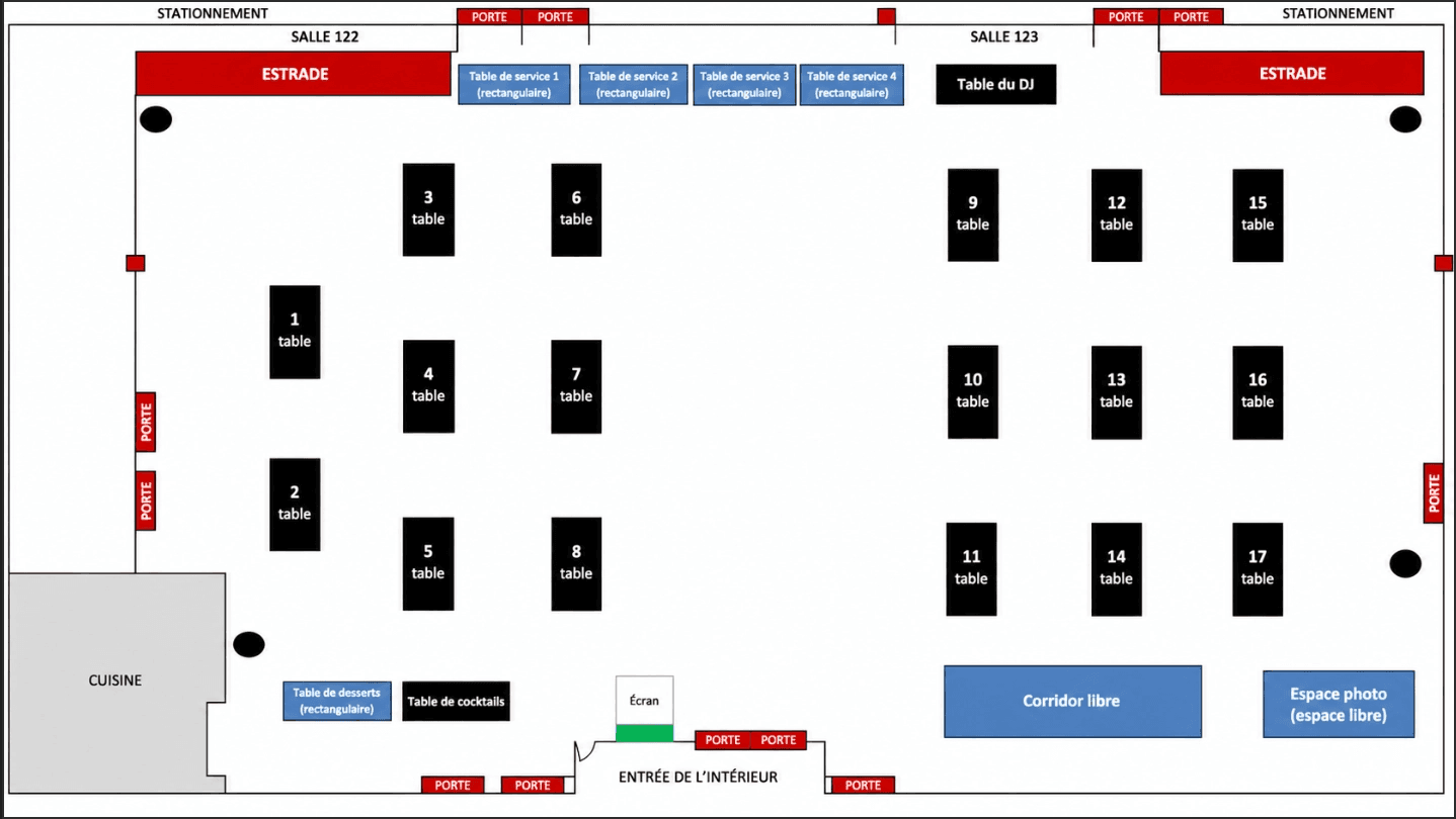 Plan de la salle
